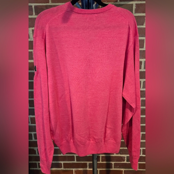 Peter Millar V-Neck 100% Merino Wool Mens Sweater Large - Picture 2 of 4